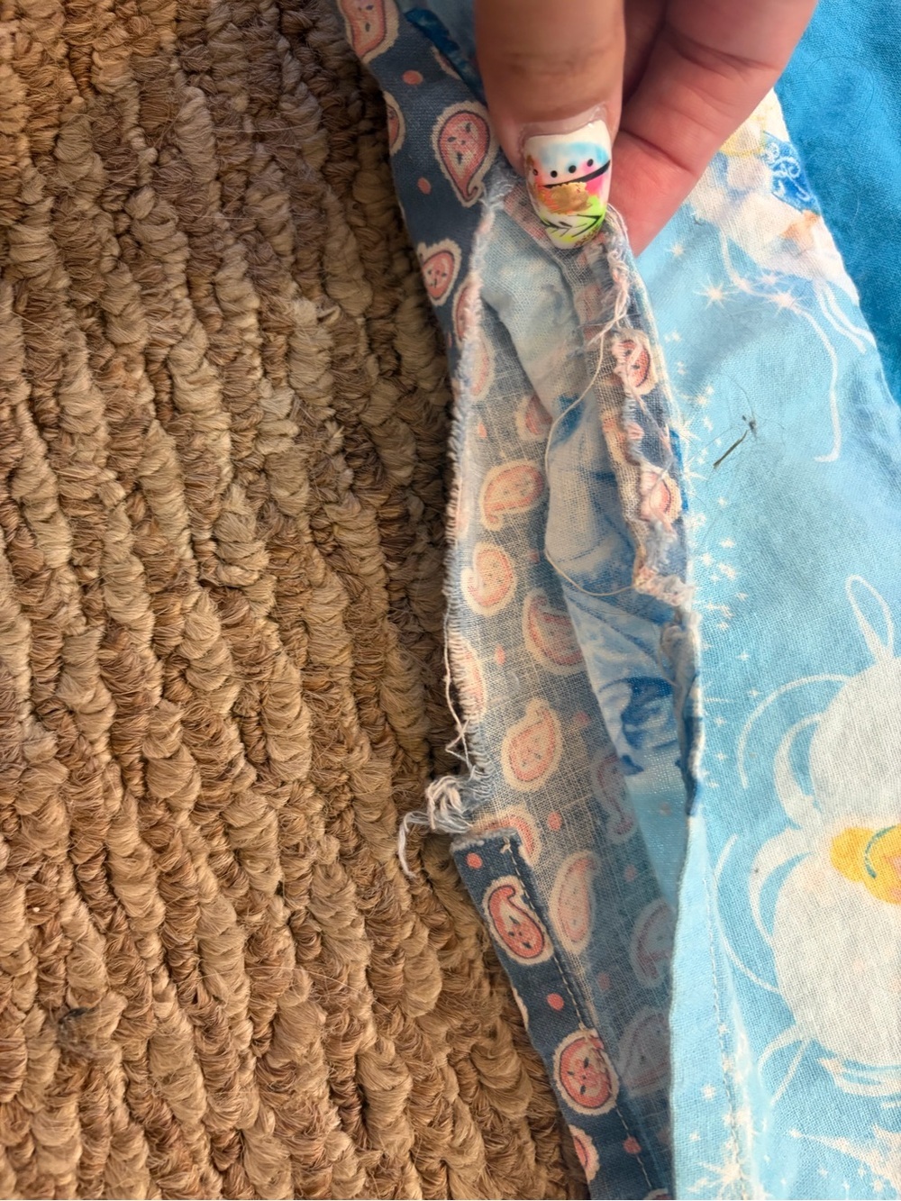 Disney Cinderella Toddler Bed Duvet Cover Quilt Cotton flannel Handmade 36x46 - Picture 13 of 13